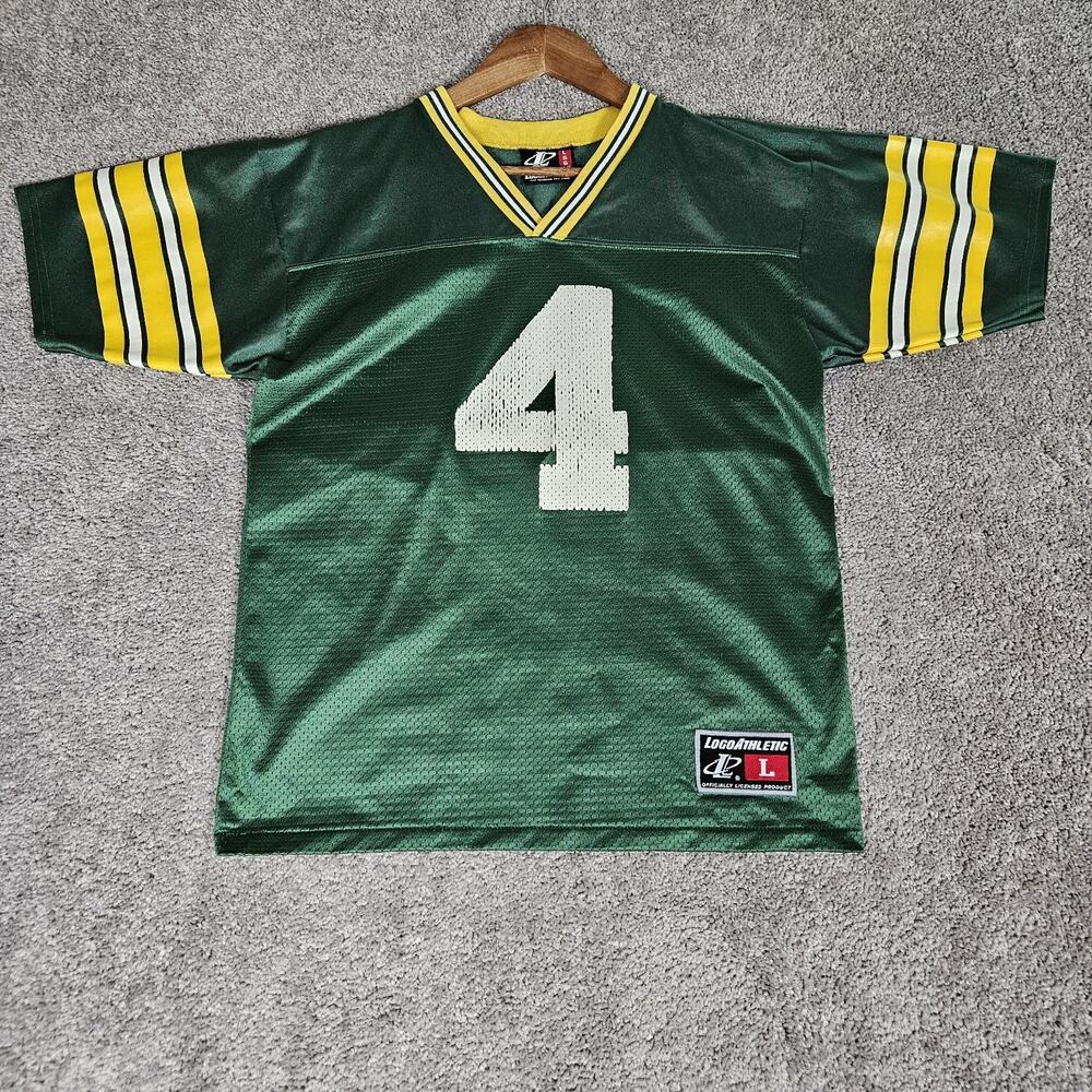 Vtg Green Bay Packers Brett Favre Jersey Youth Large 14-16 Logo Athletic NFL